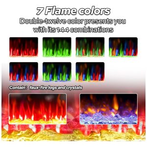 ectqp2qrsfmb0b_4 jpg - Lareira Elétrica de Embutir A48x76L com Controle Remoto e Temporizador, 110V, FOGATTI, Preta