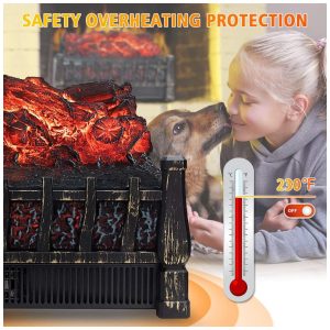 ectqgd8cbd4b0b_6 jpg - Lareira Elétrica Ecológica 21 52 cm com Controle Remoto, Temporizador de 8H, Brilho Ajustável e Proteção Contra Superaquecimento, 110V 1500W, LifePlus FP201R, Preta