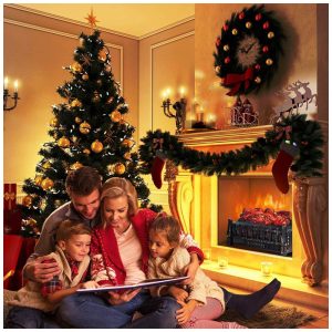 ectqgd8cbd4b0b_7 jpg - Lareira Elétrica Ecológica 21 52 cm com Controle Remoto, Temporizador de 8H, Brilho Ajustável e Proteção Contra Superaquecimento, 110V 1500W, LifePlus FP201R, Preta