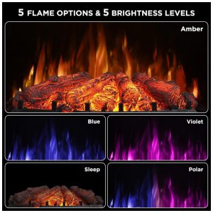 ectqq4jztg7c0b_1 jpg - Lareira Elétrica Ecológica 26 66cm com Controle Remoto, Toras de Pinho Realista, Cores de Chama Ajustáveis, WiFi e Som Crepitante, 110V 1500W, TURBRO, Bronze
