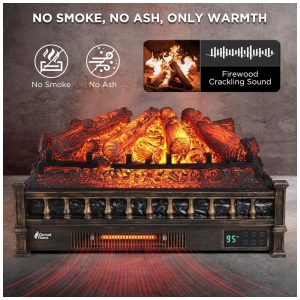 ectqq4jztg7c0b_2 jpg - Lareira Elétrica Ecológica 26 66cm com Controle Remoto, Toras de Pinho Realista, Cores de Chama Ajustáveis, WiFi e Som Crepitante, 110V 1500W, TURBRO, Bronze