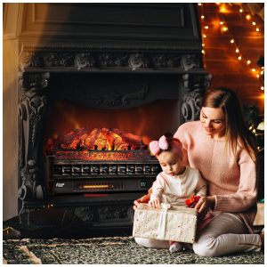 ectqq4jztg7c0b_5 jpg - Lareira Elétrica Ecológica 26 66cm com Controle Remoto, Toras de Pinho Realista, Cores de Chama Ajustáveis, WiFi e Som Crepitante, 110V 1500W, TURBRO, Bronze