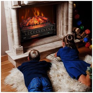 ectqq4jztg7c0b_6 jpg - Lareira Elétrica Ecológica 26 66cm com Controle Remoto, Toras de Pinho Realista, Cores de Chama Ajustáveis, WiFi e Som Crepitante, 110V 1500W, TURBRO, Bronze