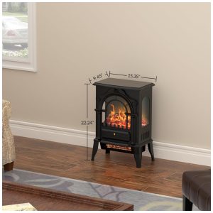 ectqd32dgdrc0b_2 jpg - Lareira Elétrica Portátil com Efeito de Chamas Realista 3D e Proteção Contra Superaquecimento, 110V 1500W, Eueiriup, Preta