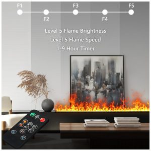 ectq18nrcq5f0b_5 jpg - Lareira Elétrica a Vapor Mexhom Chama Atomizada 3D Controle Remoto 150 cm Voltagem 110V 120V