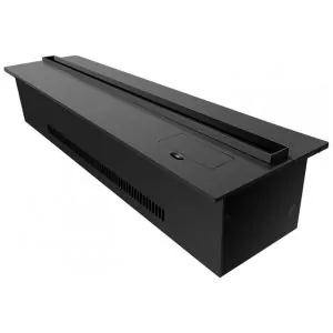 Lareira Elétrica Recessível com Simulação de Chama a Vapor d Água ERoomQ Preta Aço Inox 70cm 128 Cores Ajustáveis Controle Remoto e Painel