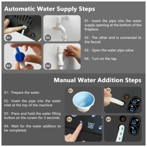 ectqpbp16ysc0b_3 jpg - Lareira Elétrica a Vapor Mexhom Chama Atomizada 3D Controle Remoto 180 cm Voltagem 110V 120V