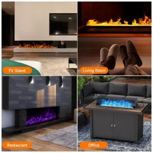 Lareira Elétrica 3D a Vapor d Água Sxysgf Tela Touch Controle Remoto Multicolor 80L 3D Aço Inoxidável 80 cm