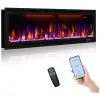 ectqh3r5bqq90b_0 jpg - Lareira Elétrica de Embutir A43x111L com Controle Remoto, 110V 1500W, Dreamflame, Preta