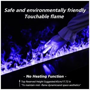 Lareira Elétrica de Vapor Mexhom Multicolorida Recuada Chama Atomizada 110 120V 80 cm comprimento x 20 cm largura x 19 cm altura