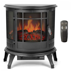 Lareira Elétrica Portátil com Controle Remoto e Temporizador, 110V 1500W, FLAME SHADE, Preta