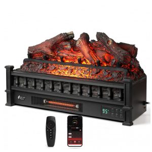 Lareira Elétrica Infravermelha TURBRO Eternal Flame 66 cm WiFi 1500W Preto
