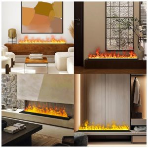 Lareira Elétrica a Vapor Mexhom Chama Atomizada 3D Controle Remoto 120 cm Voltagem 110V 120V