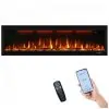 Lareira Elétrica de Embutir A43x158L com Controle Remoto, 110V 1500W, Dreamflame, Preta