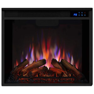 Lareira Elétrica Real Flame 60x51cm 1500W Insert Chamas 6 Cores Termostato 110V