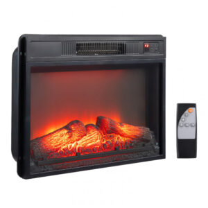 Lareira Elétrica VINGLI 62x46cm 1400W 6 Cores Chamas LED Embutir 110V
