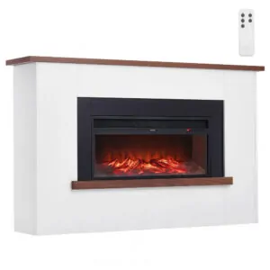 Lareira Elétrica VEVOR 169x37x104cm 1500W Chamas 3D Timer Remoto 110V