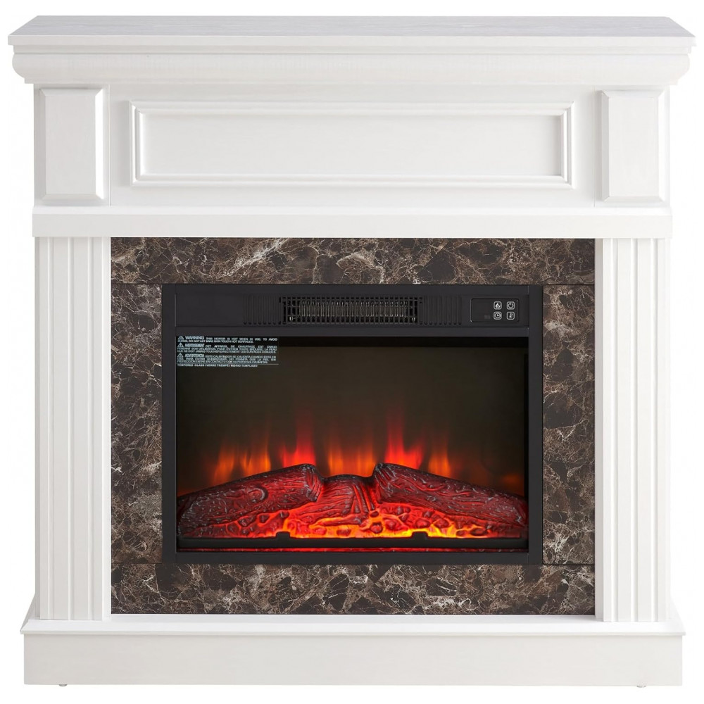 Lareira Elétrica CKEASEAN 107x102cm 1400W Chamas LED 3D Controle Remoto 110V