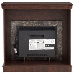 Lareira Elétrica Eyisean 107x102cm 1400W Chamas LED Móvel Cerejeira 110V