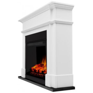 Lareira Elétrica Real Flame 140x112cm 1500W Chamas 6 Cores Controle Portátil 110V