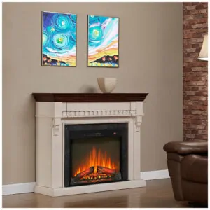 Lareira Elétrica Innoflame 61x51cm 1400W Embutir Timer Controle Remoto 110V