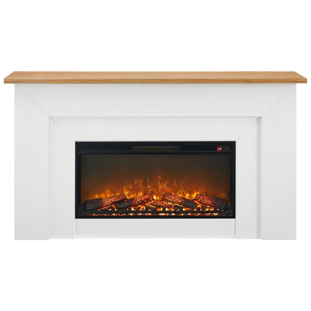 Lareira Elétrica Bowery Hill 163x99cm 1500W Chamas LED Console Móvel 110V