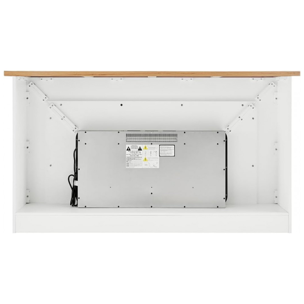 Lareira Elétrica Bowery Hill 163x99cm 1500W Chamas LED Console Móvel 110V