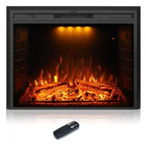 Lareira Elétrica Dreamflame 90x69cm 1500W Chamas LED Timer Embutir 110V