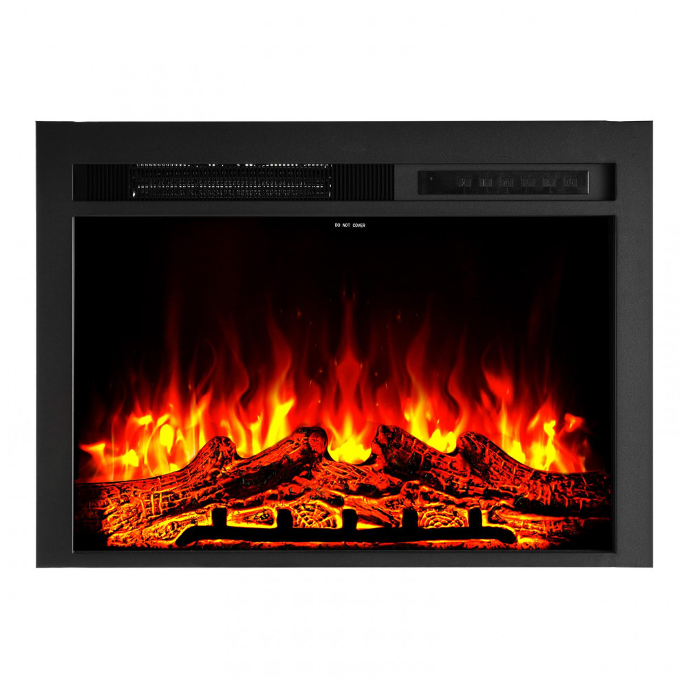 Lareira Elétrica VEVOR 89x68cm 1500W Chamas 3D 9 Cores Embutir 110V