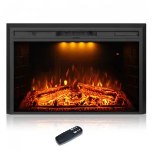 Lareira Elétrica Dreamflame 91x53cm 1500W Chamas LED Som Embutir 110V