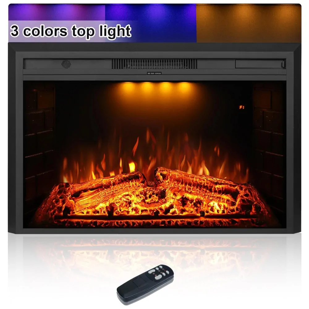 Lareira Elétrica Dreamflame 91x53cm 1500W Chamas LED Som Embutir 110V