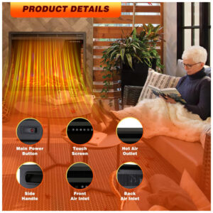 Lareira Elétrica Xbeauty 91x69cm 1500W Chamas LED 4 Cores Timer Embutir 110V