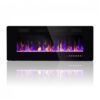 Lareira Elétrica Ludatido 107x46cm 1500W Chamas LED Touch Screen Embutir 110V