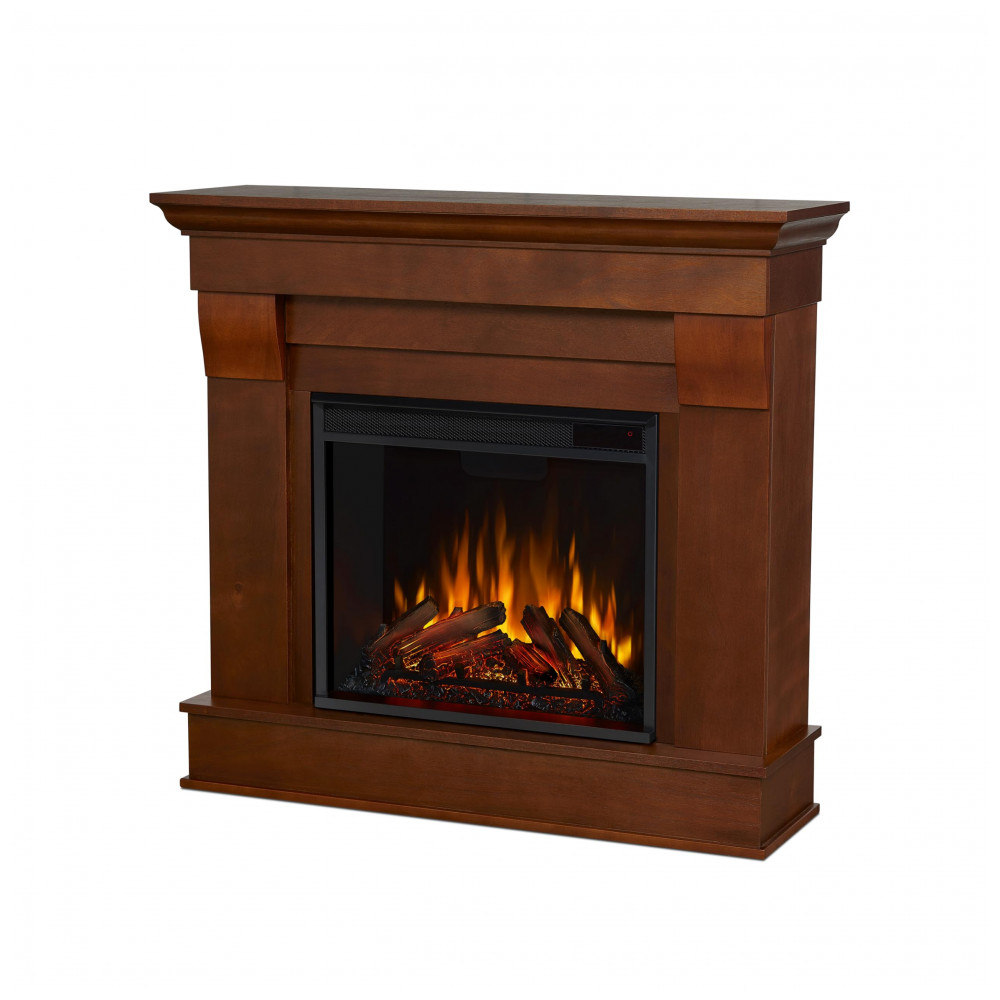 Lareira Elétrica Real Flame 104x95x30cm 1400W Chamas LED Lenha Portátil 110V