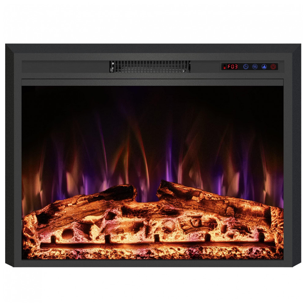 Lareira Elétrica RODALFLAME 84x63cm 1500W Chamas 3 Cores Embutir 110V