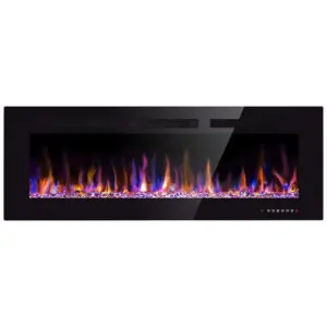Lareira Elétrica Xbeauty 127x46cm 1500W LED Touch Screen Embutir 110V