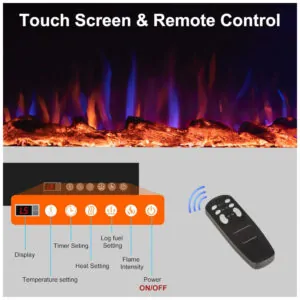 Benrocks Lareira Elétrica Smart 36 com Controle APP, Display Personalizado e Aquecimento de Até 37m