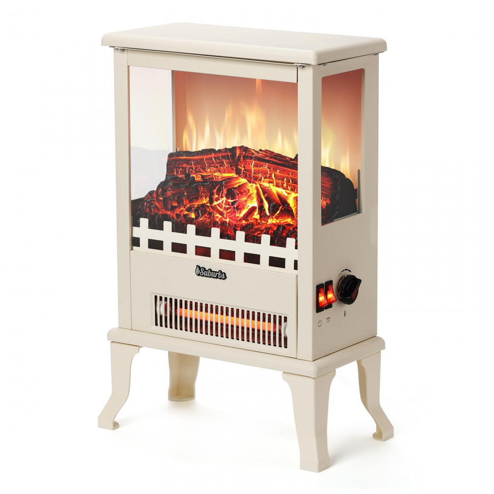 Lareira Elétrica TURBRO 30x48cm 1500W Chamas LED Vista 3 Lados Portátil 110V