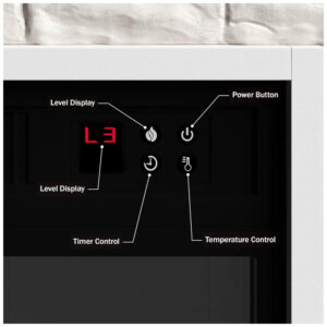 Lareira Elétrica Northwest 120x80cm 1400W Chamas LED Controle Remoto 110V