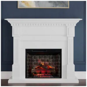Lareira Elétrica Modern Ember 140x121cm 1500W Alexa WiFi Chamas LED Portátil 110V