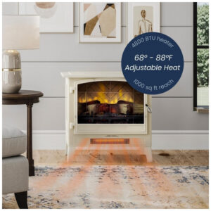 Lareira Elétrica Country Living 61x60cm 1400W Chamas 3D Alexa WiFi Portátil 110V