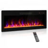 Lareira Elétrica Belleze 107x41cm 1400W 16 Cores LED Touch Embutir 110V