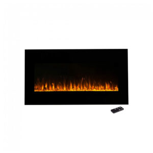 Lareira Elétrica Northwest 107x51cm 1500W Chamas LED Timer Parede 110V