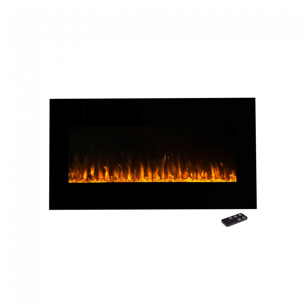 Lareira Elétrica Northwest 107x51cm 1500W Chamas LED Timer Parede 110V