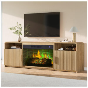 Rack TV Amerlife 178x56cm Lareira Elétrica 30pol 8 Cores Chamas LED 110V