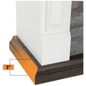 Lareira Elétrica LGHM 110x93cm 1400W Mantel Pedra Chamas LED 16 Cores 110V