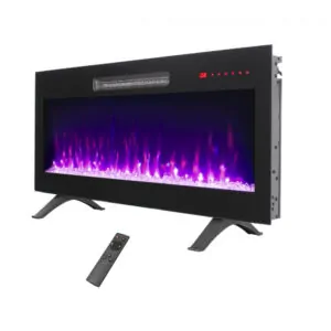 Lareira Elétrica Innoflame 91x41cm 1400W 16 Cores LED Embutir 110V
