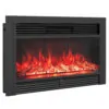 Lareira Elétrica Giantex 91x53cm 1500W Chamas LED Timer Embutir 110V