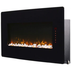 Lareira Elétrica de Parede Dimplex Winslow 48 Polegadas 122 cm Preta 1400W 120V
