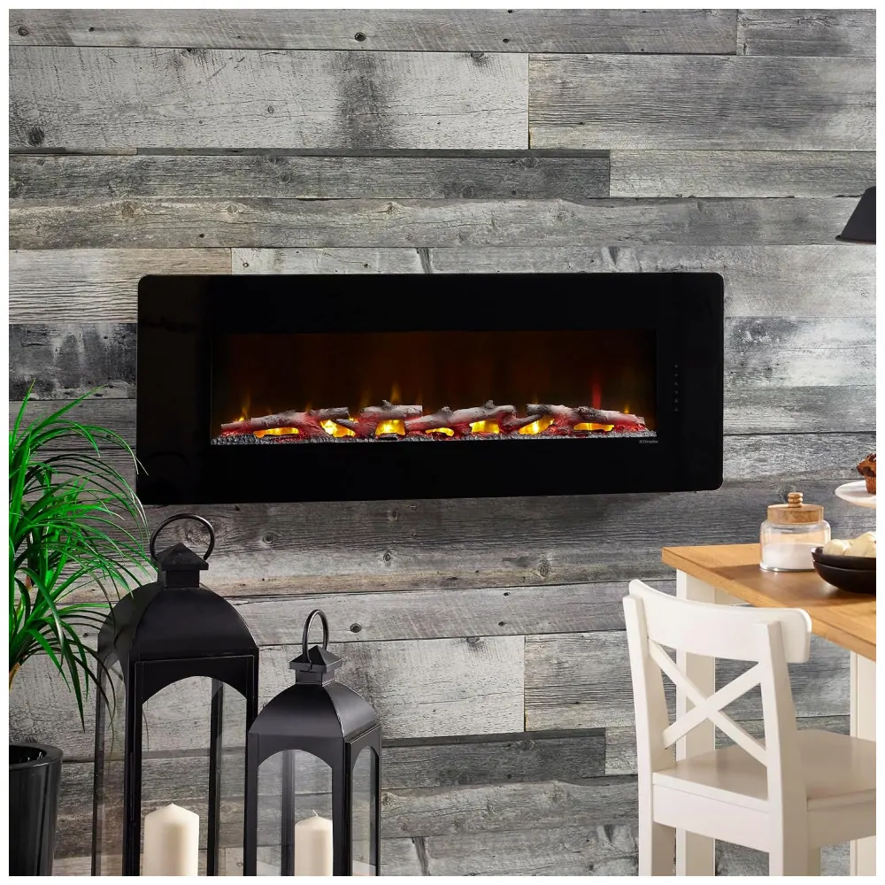Lareira Elétrica de Parede Dimplex Winslow 48 Polegadas 122 cm Preta 1400W 120V